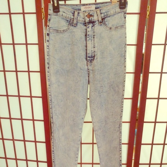 Nasty Gal Denim - Nasty Gal Vibrant Acid Wash High Waisted Jeans